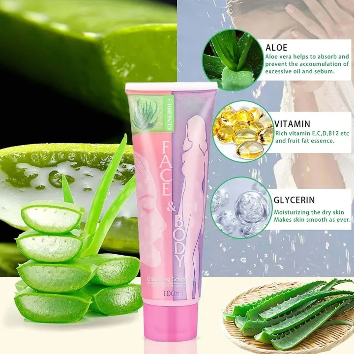 Sale Face And Body Brightening & Exfoliating Cleansing Scrub Gel 100 ML