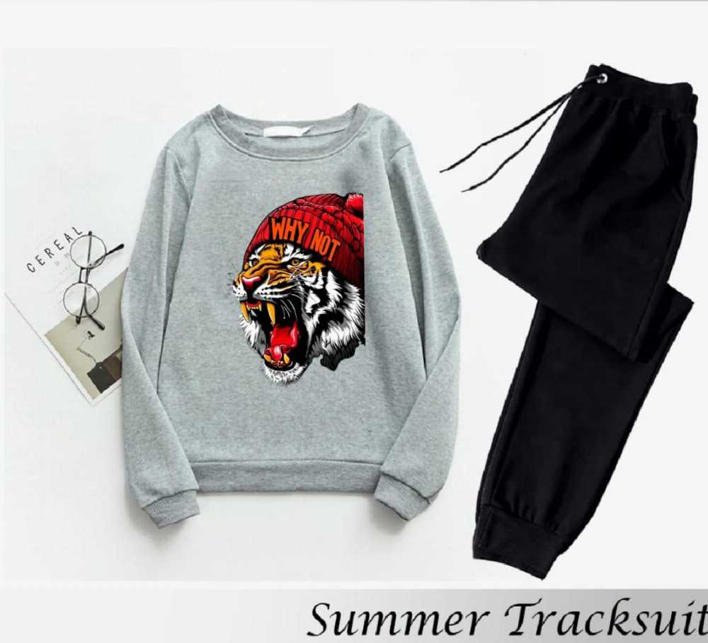 Trendy Printed Winter Tracksuit for Men & Boys โ Thick Fleece Rib Sweatshirt & Trouser Set - Image 5