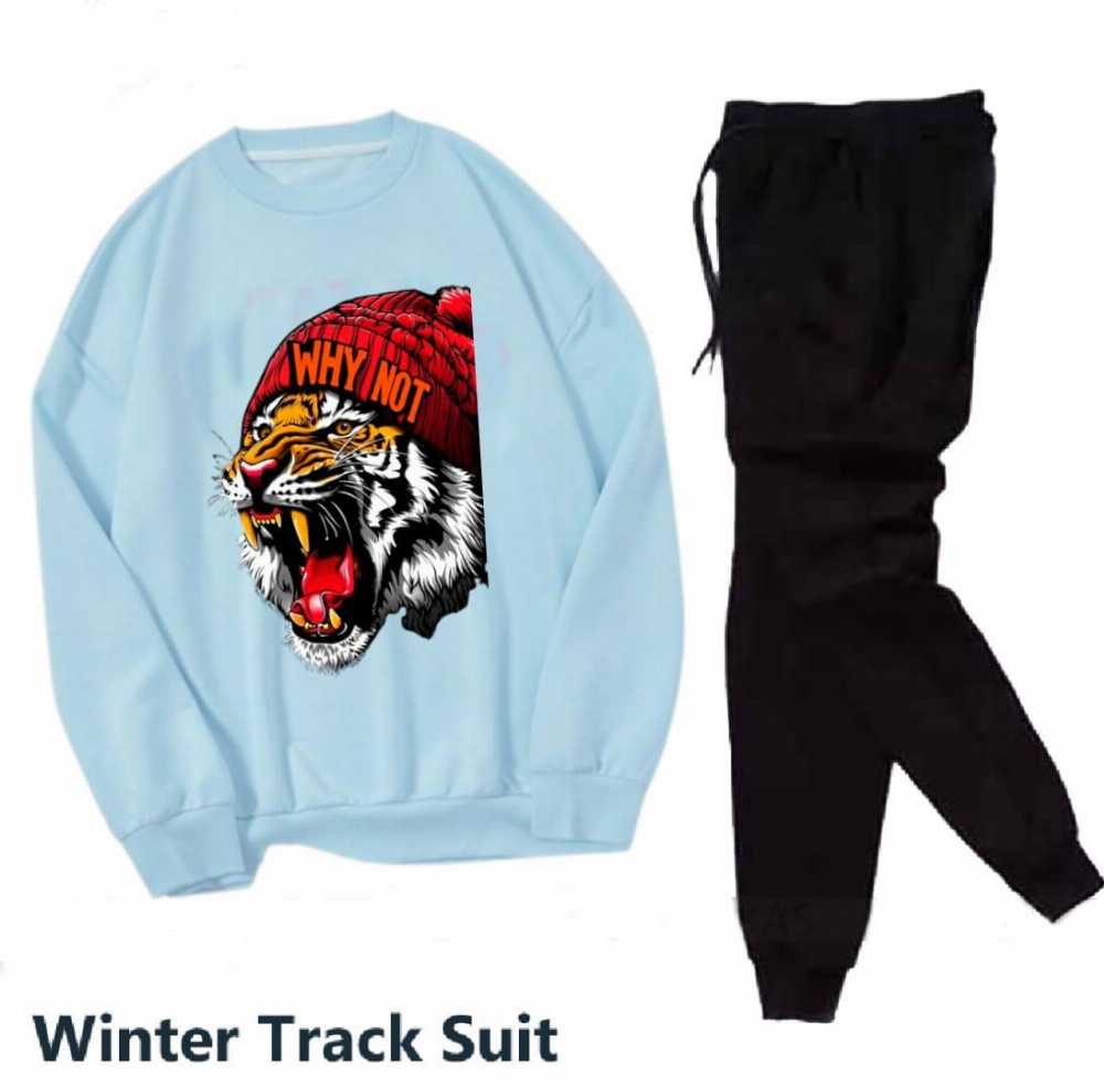 Trendy Printed Winter Tracksuit for Men & Boys โ Thick Fleece Rib Sweatshirt & Trouser Set - Image 6