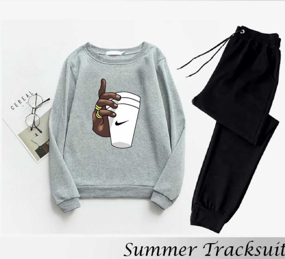 Trendy Printed Winter Tracksuit for Men & Boys โ Thick Fleece Rib Sweatshirt & Trouser Set - Image 2