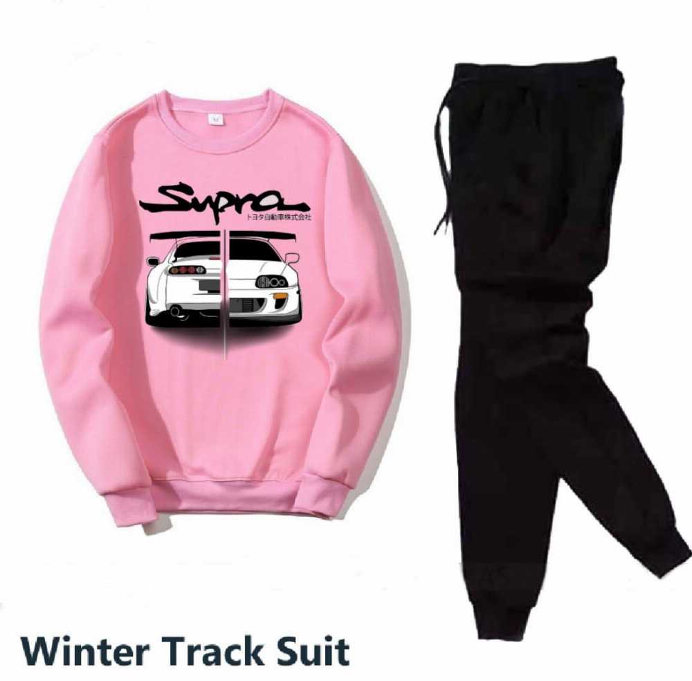 Trendy Printed Winter Tracksuit for Men & Boys โ Thick Fleece Rib Sweatshirt & Trouser Set - Image 3