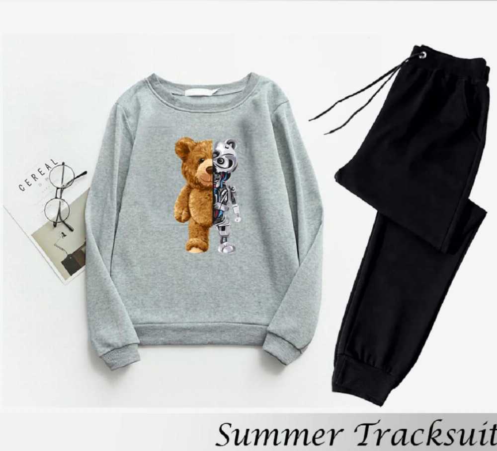 Trendy Printed Winter Tracksuit for Men & Boys โ Thick Fleece Rib Sweatshirt & Trouser Set - Image 4