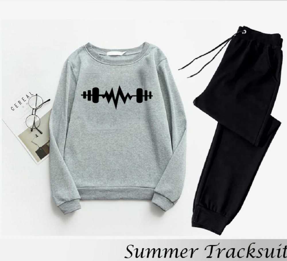 Trendy Printed Winter Tracksuit for Men & Boys โ Thick Fleece Rib Sweatshirt & Trouser Set - Image 3