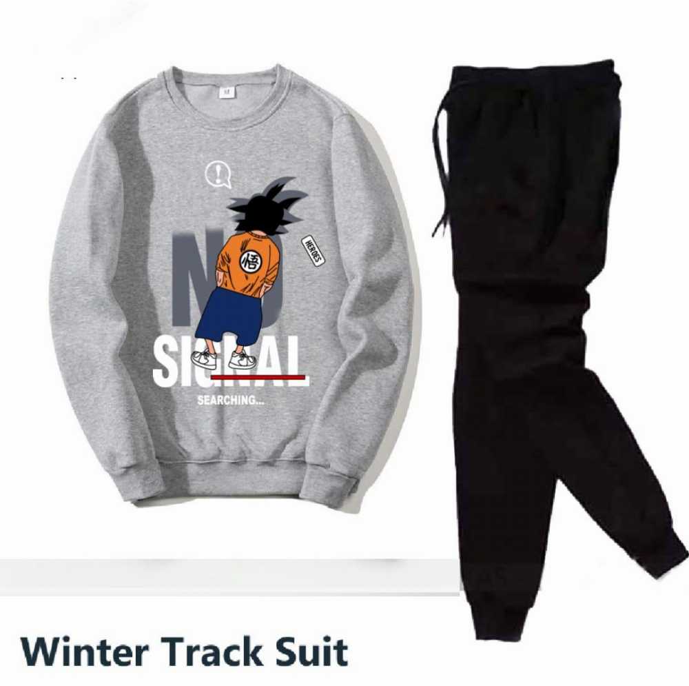 Trendy Printed Winter Tracksuit for Men & Boys โ Thick Fleece Rib Sweatshirt & Trouser Set - Image 4