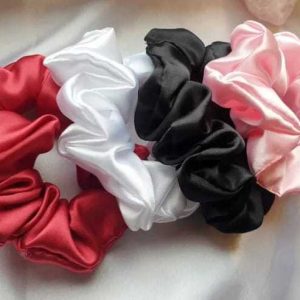 Premium Silk Scrunchies for Girls – Pack of 4 Luxury Hair Ties for Smooth & Frizz-Free Hair