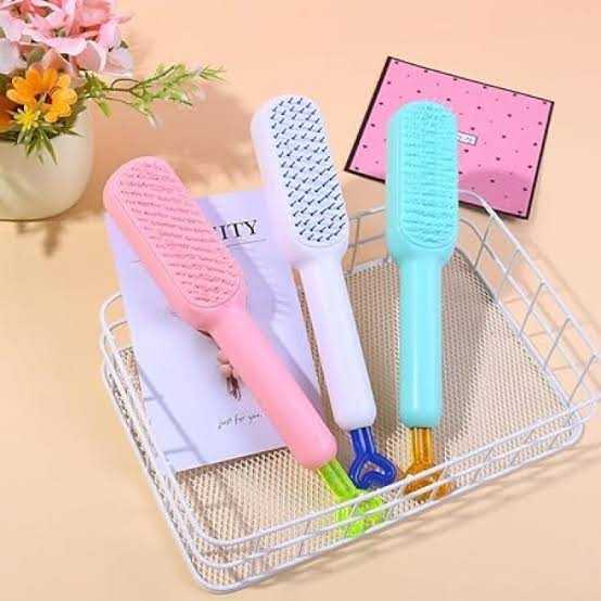 Telescopic Self-Cleaning Hair Brush – One-Click Easy Hair Removal Comb for Women & Men - Image 3