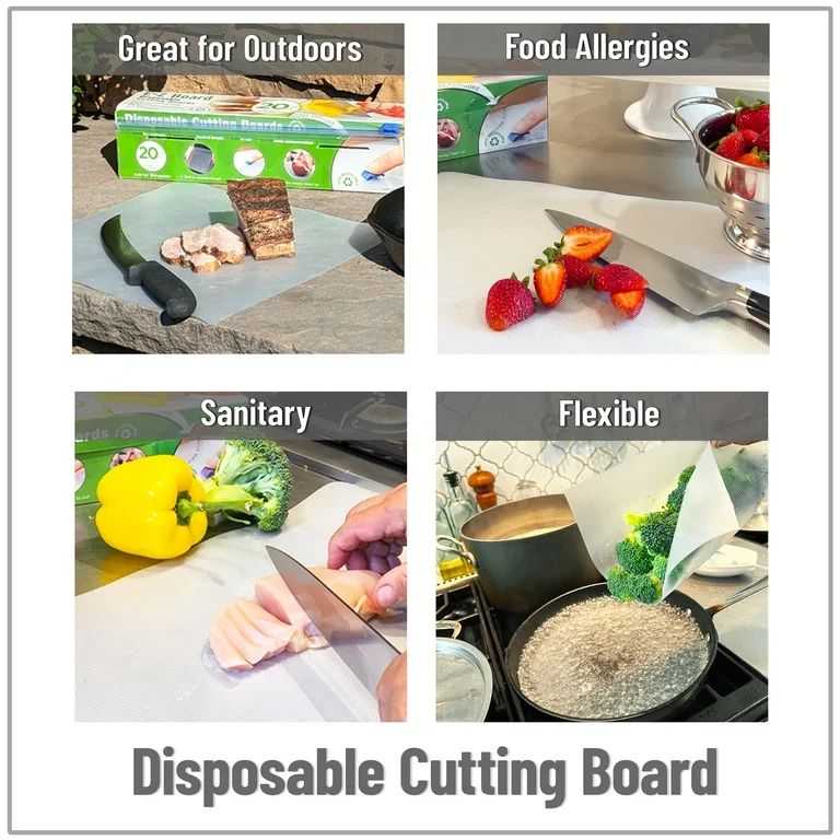 Disposable Cutting Board Mats with Sliding Cutter โ Flexible Chopping Sheets for Kitchen Food Preparation - Image 5