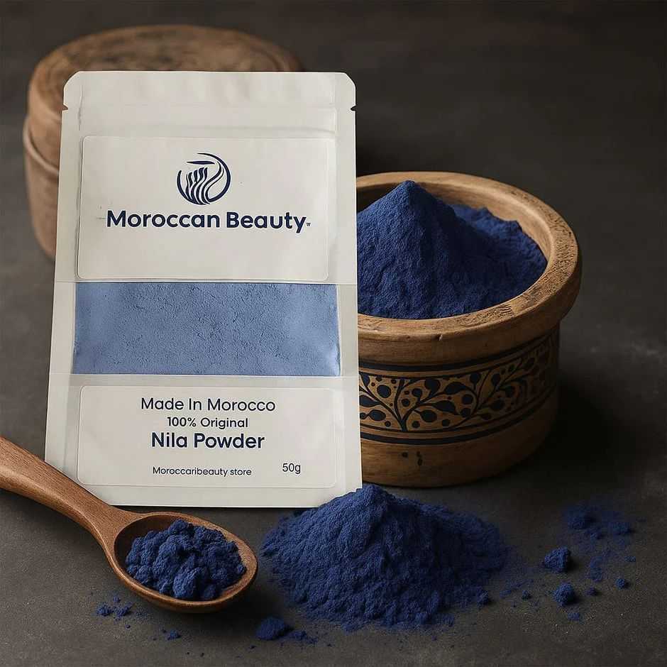 Pure Moroccan Nila Blue Powder – 100% Natural Skin Care & Brightening Powder