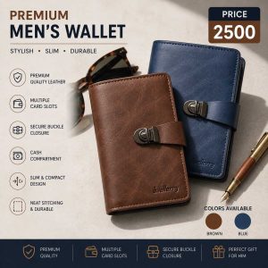 BalenBerry Wallet for Men and Women – Premium Stylish Durable Leather Wallet with Practical Storage | Brown & Blue