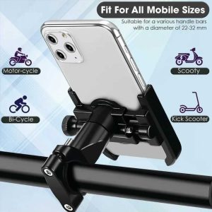 Bike Mobile Holder Stand | 360° Rotation | Anti-Slip Grip | Universal Motorcycle & Bicycle Phone Mount