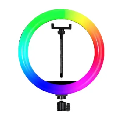 RGB LED Multi Colour Ring Light – Adjustable Lighting for Selfies, Vlogging, Makeup & Photography - Image 3