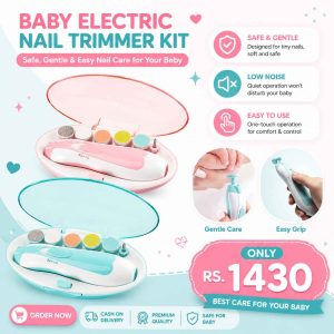 Y.M Traders Electric Baby Nail Trimmer with LED Light – Safe Nail File & Clipper for Infants, Toddlers, Kids & Women