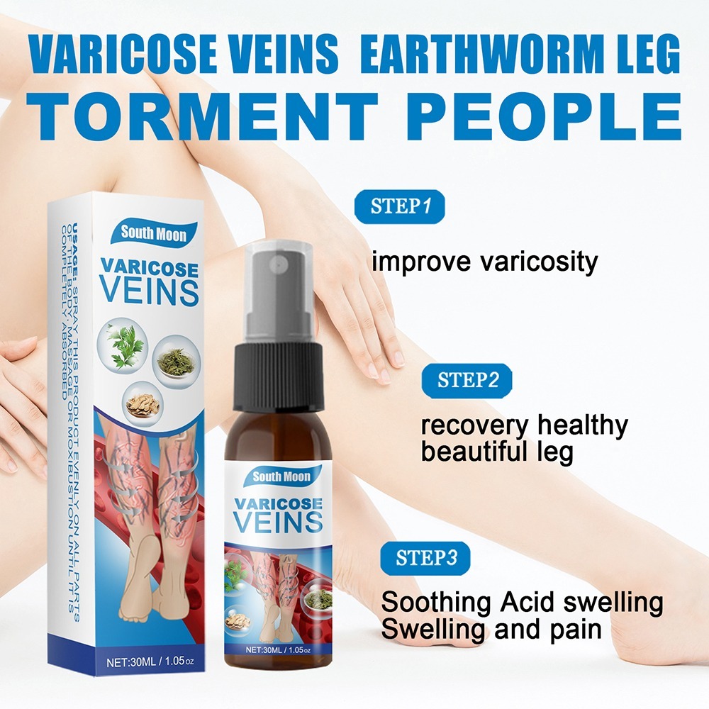 South Moon Varicose Veins Treatment Spray – 30ml Advanced Formula for Spider Veins, Leg Pain & Swelling Relief | Natural Herbal Spray for Better Circulation - Image 3