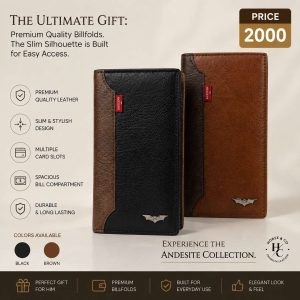 Horse Imported Branded Leather Wallet for Men – Premium Bi-Fold Wallet with Multiple Card Slots & Cash Pocket | Black & Brown