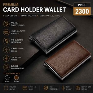 Men's Leather Bi-Fold Wallet with 6 Card Pockets – Premium Slim Leather Wallet with Cash Compartment | Black, Blue, Grey, Light Brown & Dark Brown