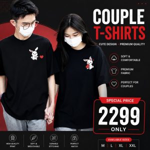Pack of 2 Pcs Unisex Jersey Printed T-Shirts – Stylish Casual Wear for Men & Women