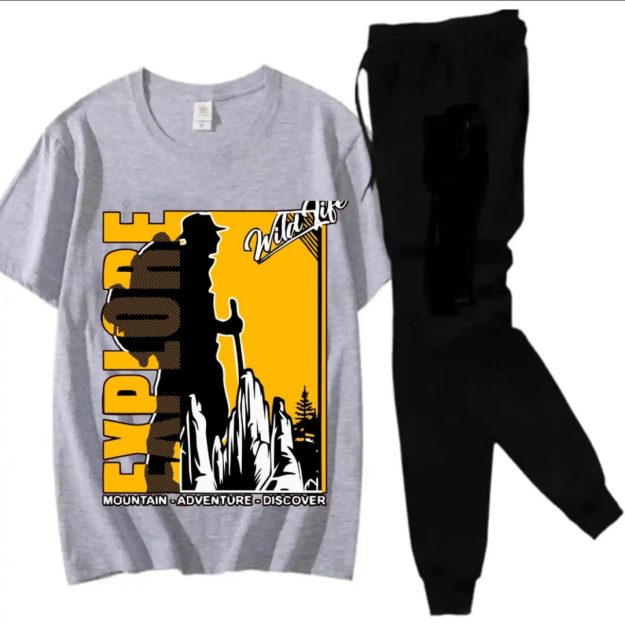 Adventure Explore Wildlife Printed T-Shirt & Trouser Set