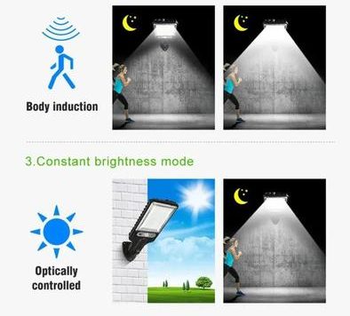 Intelligent Motion Sensor Solar Wall Lamp 200mAh Multicolor LED Outdoor Waterproof Security Light