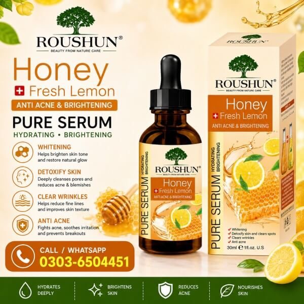 Roushun Honey Lemon Facial Serum Price In Pakistan