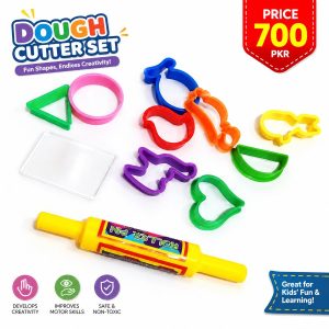 Kids Cutting Set with Rolling Pin & Free Dough | Creative Clay Molding Toy Set for Children