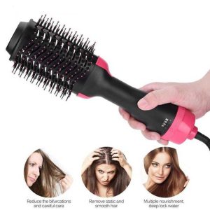 3-in-1 Hair Dryer Brush – Hot Air Brush Hair Styling Machine for Fast Drying, Straightening & Curling