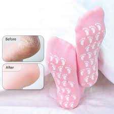 Moisturizing Spa Gel Socks Pair – Silicone Heel Socks for Dry & Cracked Heels