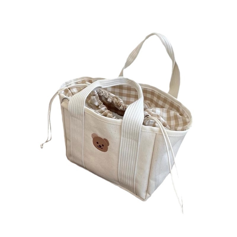 Canvas Crossbody Tote Bag for Moms in Pakistan – Stylish Everyday Shoulder Bag for Women | Black & White - Image 4