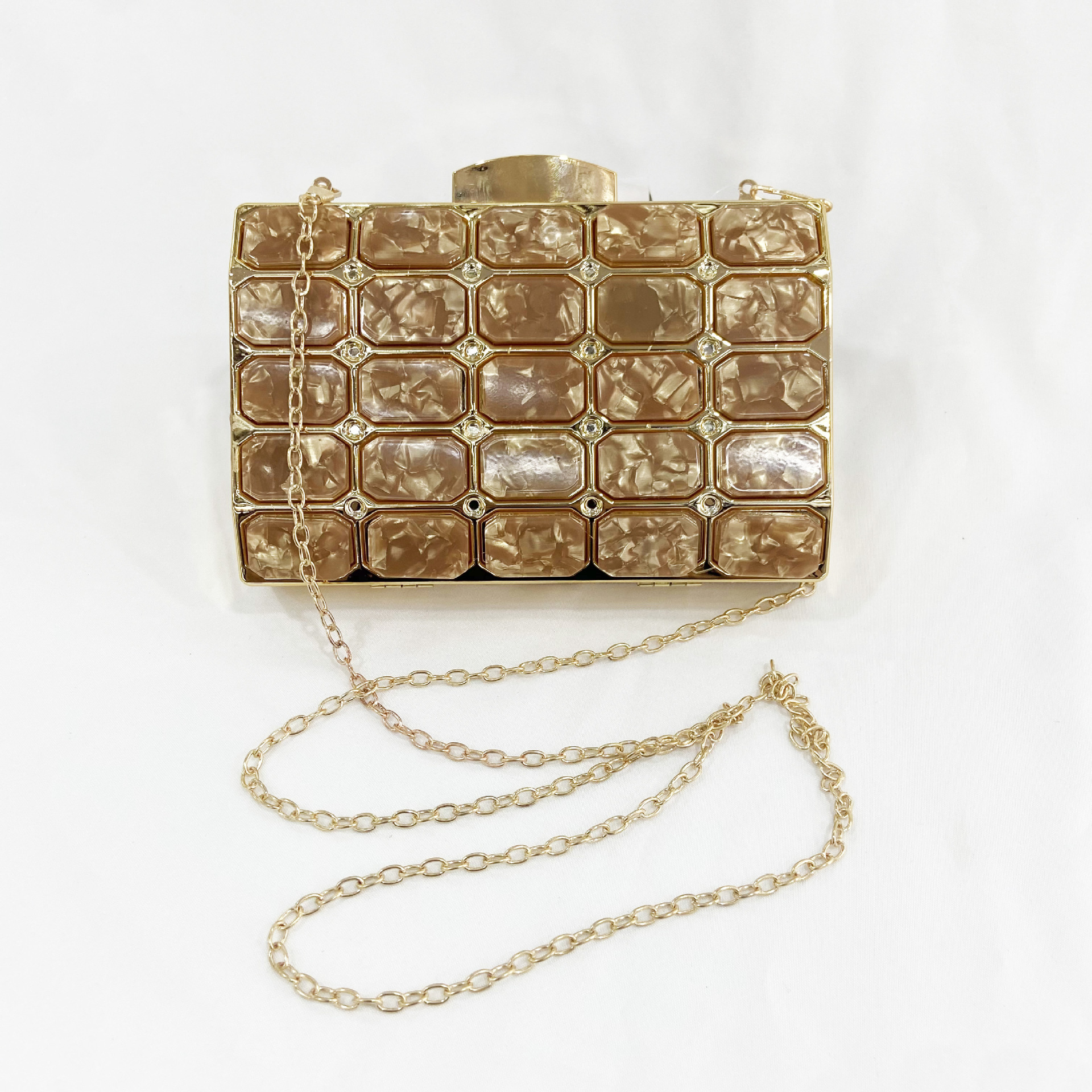 Black Square Stone Pattern Cross Body Bag for Women | Stylish Ladies Shoulder Bag - Image 7
