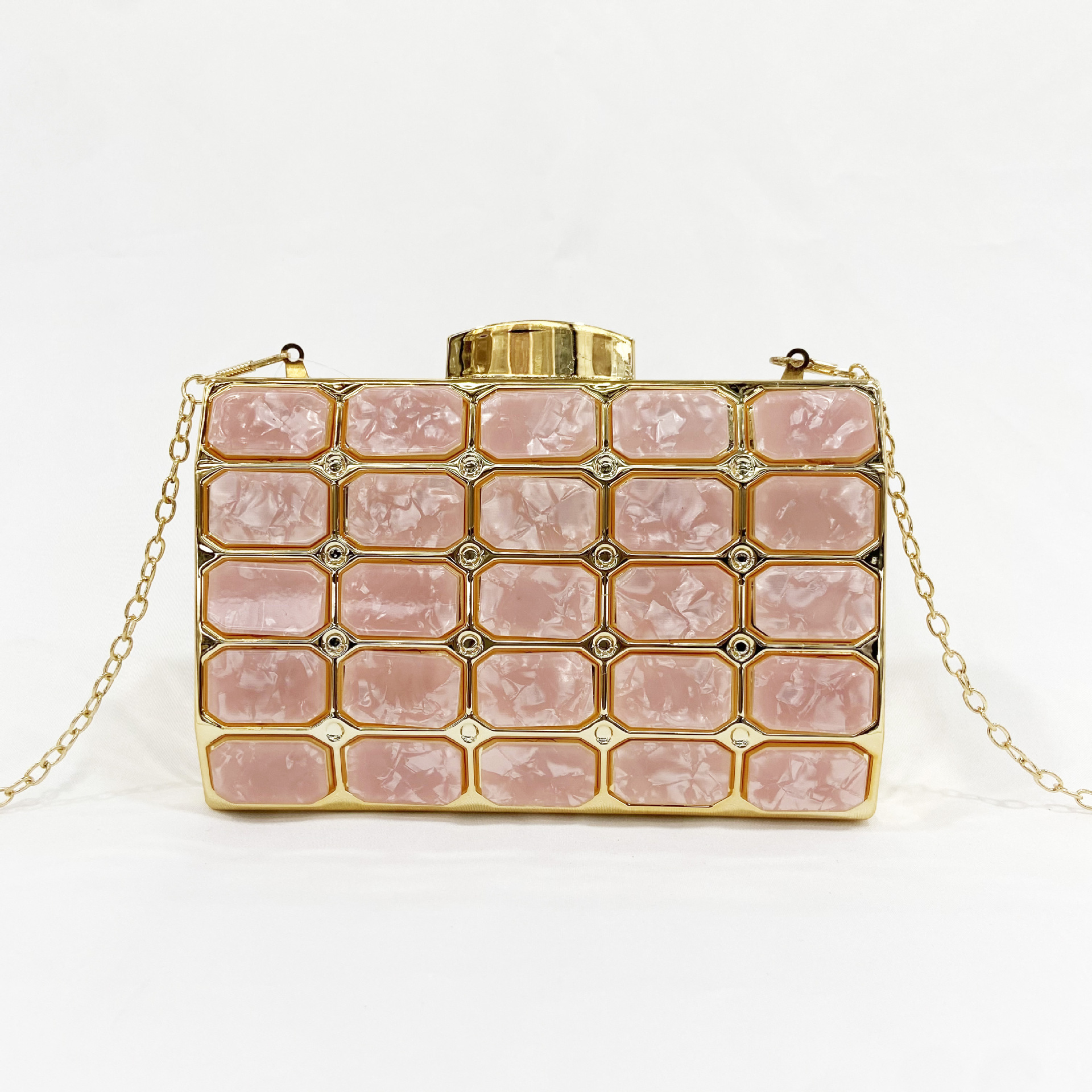 Black Square Stone Pattern Cross Body Bag for Women | Stylish Ladies Shoulder Bag - Image 8