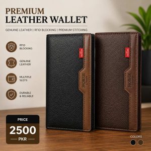 Men's Brown Leather Bi-Fold Wallet with Card Slot – Premium Slim Wallet for Everyday Use