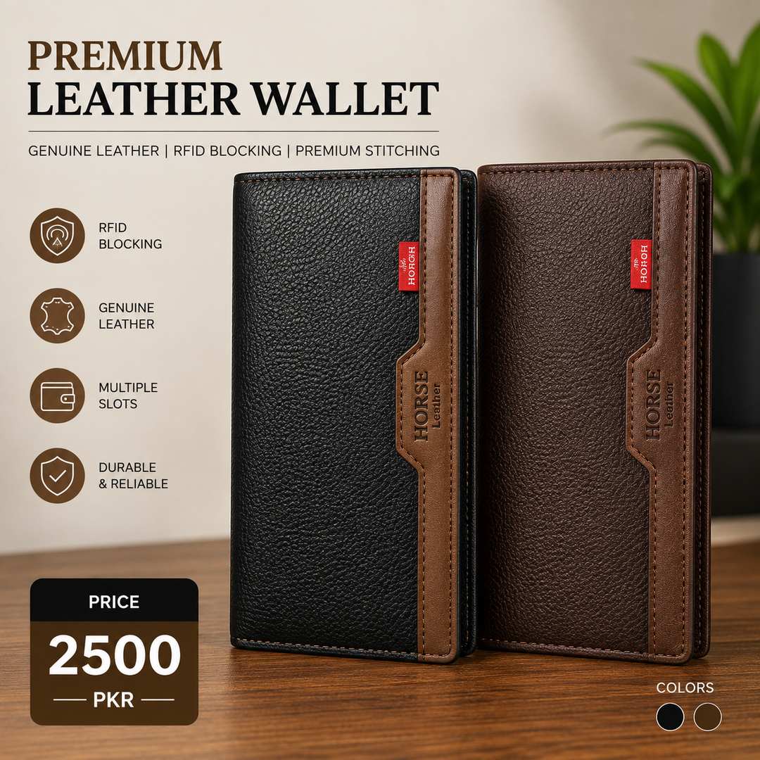 Men's Brown Leather Bi-Fold Wallet with Card Slot – Premium Slim Wallet for Everyday Use
