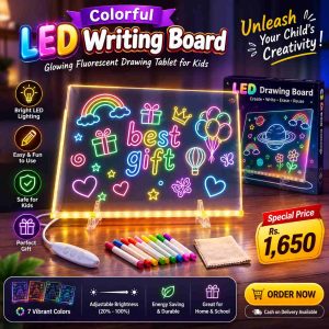 Colorful LED Writing Board – Glowing Fluorescent Drawing Tablet for Kids