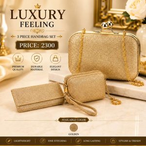 Sparkling Gold Clutch Bag for Pakistani Weddings & Parties | Premium Women's Evening Purse