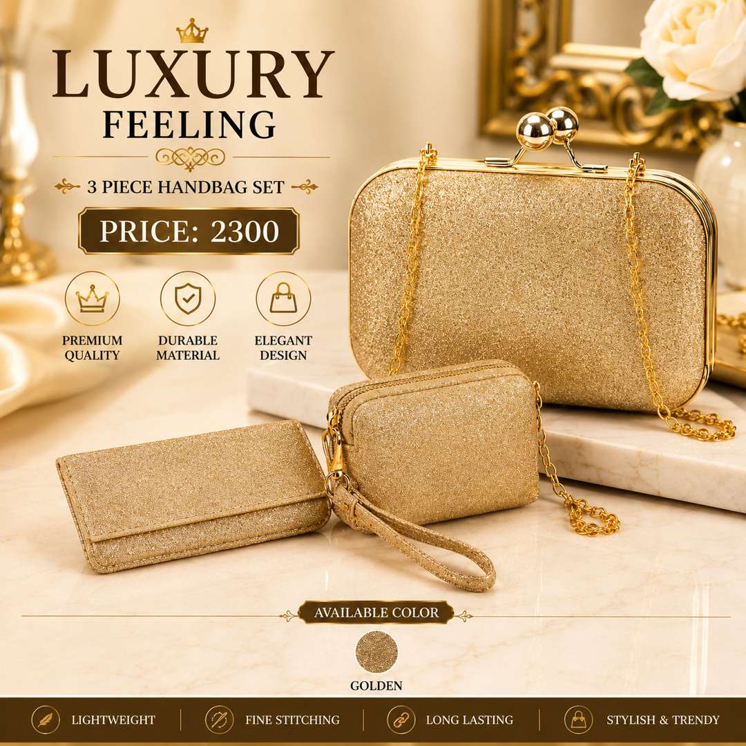 Sparkling Gold Clutch Bag for Pakistani Weddings & Parties | Premium Women's Evening Purse
