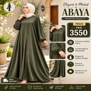 Nida Plain Classic Abaya for Women | Elegant Full Length Modest Abaya