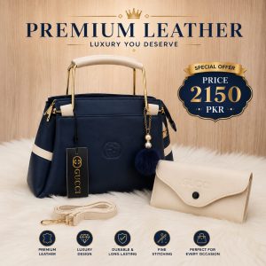 Mustard Coffee Leather Handbag with Matching Wallet & Detachable Strap | Premium Women's Designer Tote Bag