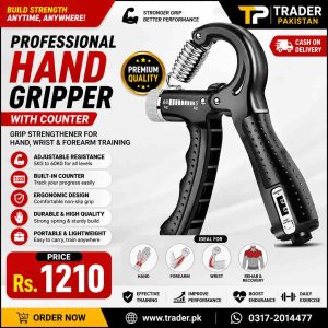 Professional Hand Gripper with Counter – Grip Strengthener for Hand, Wrist & Forearm Training