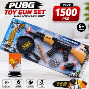 Kids Fiery Toy Gun Set Black Plastic 3-5 Years | Pretend Play Toy Set for Boys & Girls