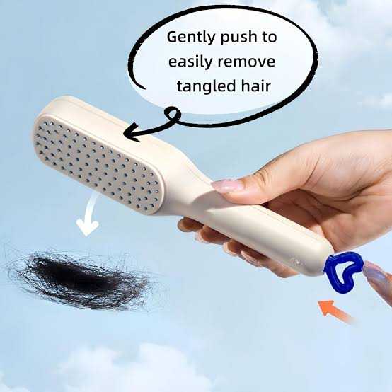 Telescopic Self-Cleaning Hair Brush – One-Click Easy Hair Removal Comb for Women & Men - Image 2