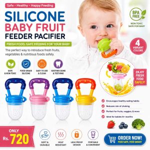 Silicone Baby Fruit Feeder Pacifier – Safe Fresh Food Feeding Teether for Infants & Toddlers