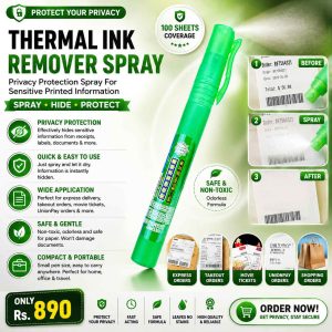 Thermal Ink Remover Spray – Privacy Protection Spray for Sensitive Printed Information