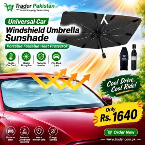 Universal Car Windshield Umbrella Sunshade – Portable Foldable Heat Protector