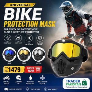 Universal Bike Protection Mask – Multi-Color Motorcycle Dust & Weather Protector