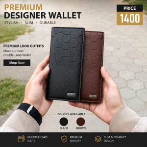Premium Leather Wallet for Men – Stylish Bi-Fold Wallet with Multiple Card Slots & Cash Pocket | Dark Brown & Black