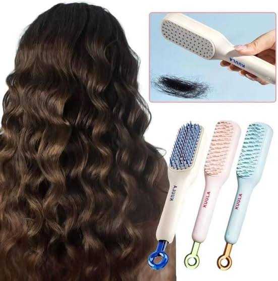 Telescopic Self-Cleaning Hair Brush – One-Click Easy Hair Removal Comb for Women & Men
