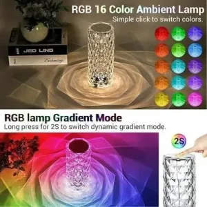 Rechargeable Multicolor Table Lamp with Remote Control – Portable LED Mood Light