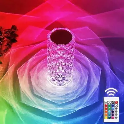 Rechargeable Multicolor Table Lamp with Remote Control – Portable LED Mood Light - Image 2