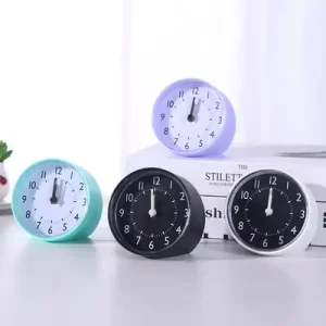 Small Round & Square Alarm Clocks for Bedroom Office Kids Gift