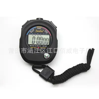 Black Digital Stopwatch for Sports Timing and Fitness Training - Image 4