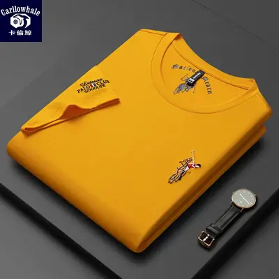 Men Round Neck Silk Embroidered T-Shirt – Trendy Stylish Casual Wear - Image 3